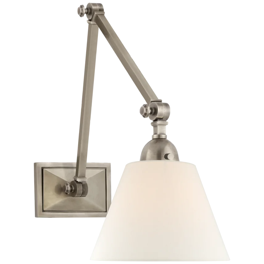 Jandy Double Library Wall Light-Visual Comfort-VISUAL-AH 2330AN-L-Wall LightingAntique Nickel-1-France and Son