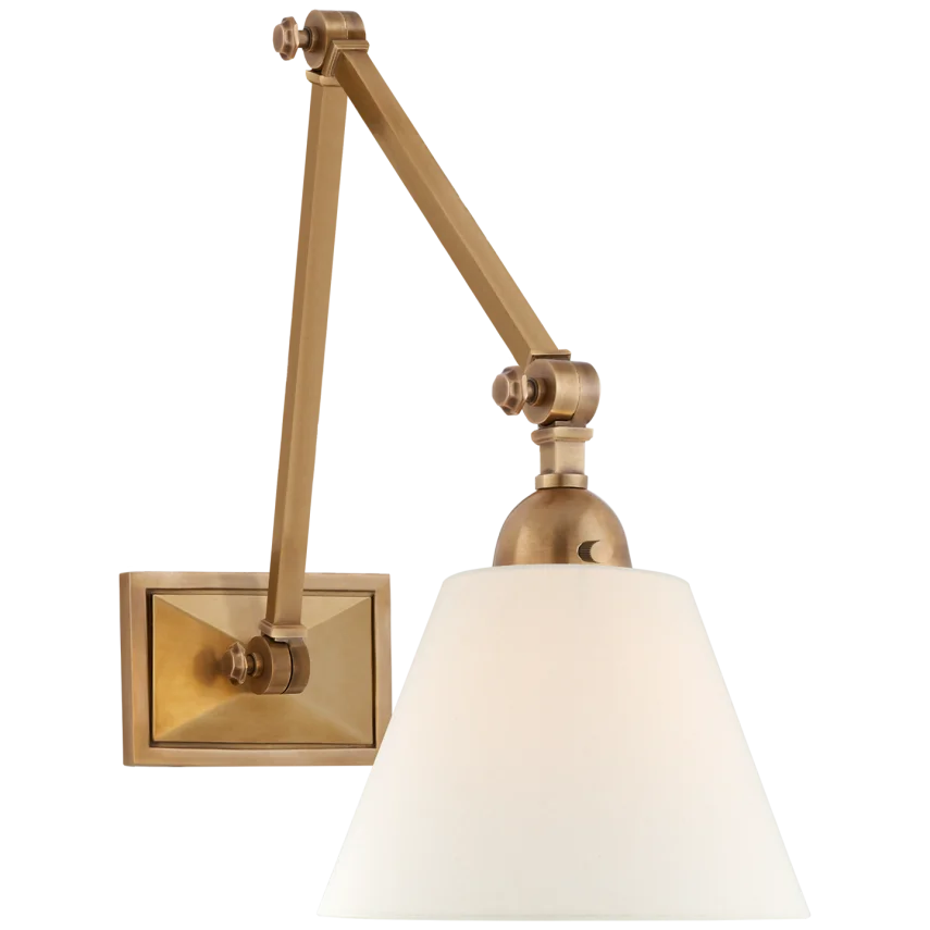 Jandy Double Library Wall Light-Visual Comfort-VISUAL-AH 2330HAB-L-Wall LightingHand-Rubbed Antique Brass-3-France and Son