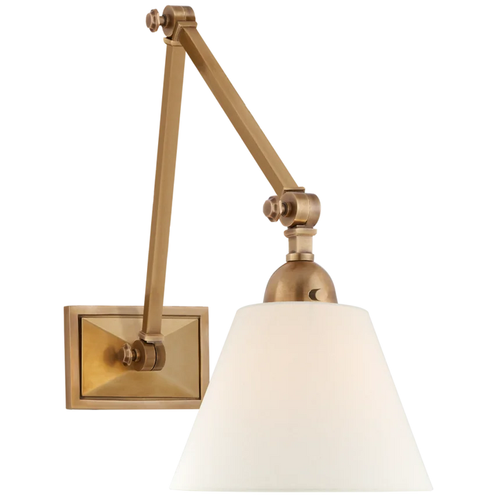 Jandy Double Library Wall Light-Visual Comfort-VISUAL-AH 2330HAB-L-Wall LightingHand-Rubbed Antique Brass-3-France and Son