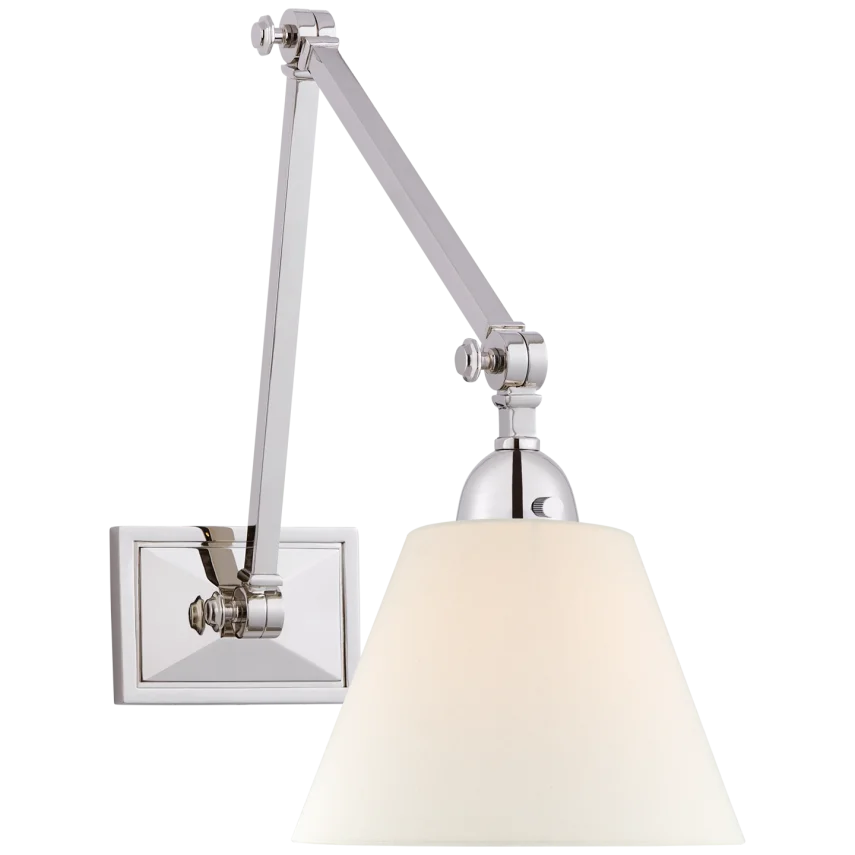 Jandy Double Library Wall Light-Visual Comfort-VISUAL-AH 2330PN-L-Wall LightingPolished Nickel-4-France and Son