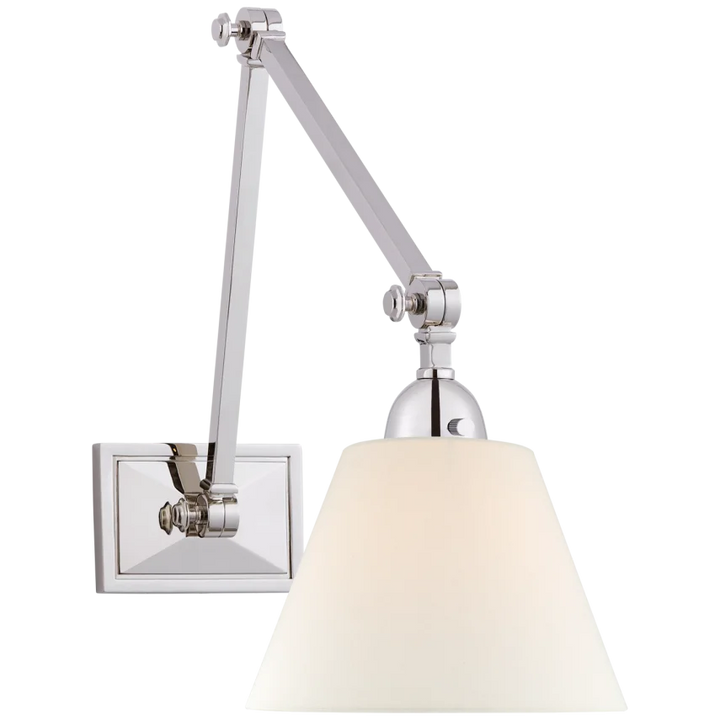 Jandy Double Library Wall Light-Visual Comfort-VISUAL-AH 2330PN-L-Wall LightingPolished Nickel-4-France and Son