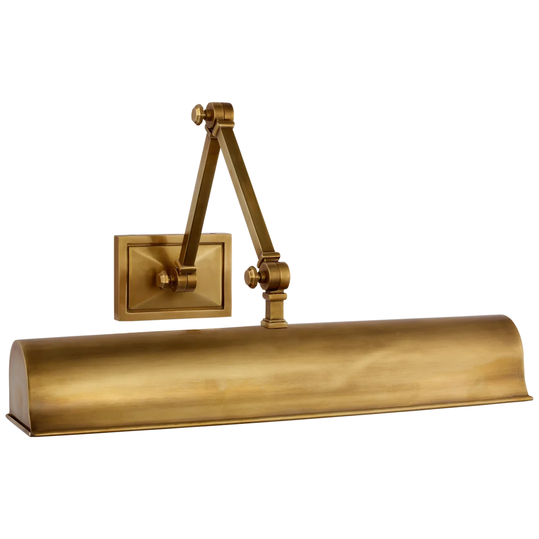 Janet 18" Double Library Light-Visual Comfort-VISUAL-AH 2339HAB-Wall LightingHand-Rubbed Antique Brass-3-France and Son