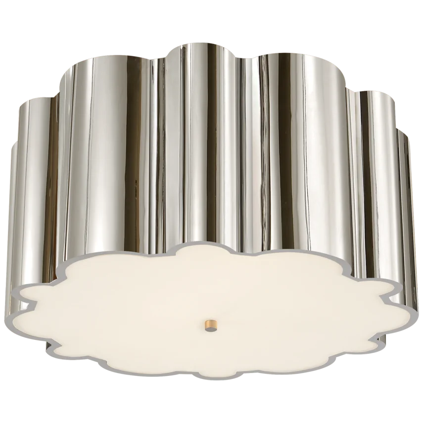 Mala Grande Flush Mount-Visual Comfort-VISUAL-AH 4021PN-FG-Flush MountsPolished Nickel-Frosted Arcylic-3-France and Son