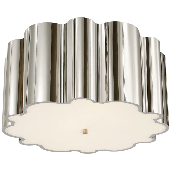 Mala Grande Flush Mount-Visual Comfort-VISUAL-AH 4021PN-FG-Flush MountsPolished Nickel-Frosted Arcylic-3-France and Son