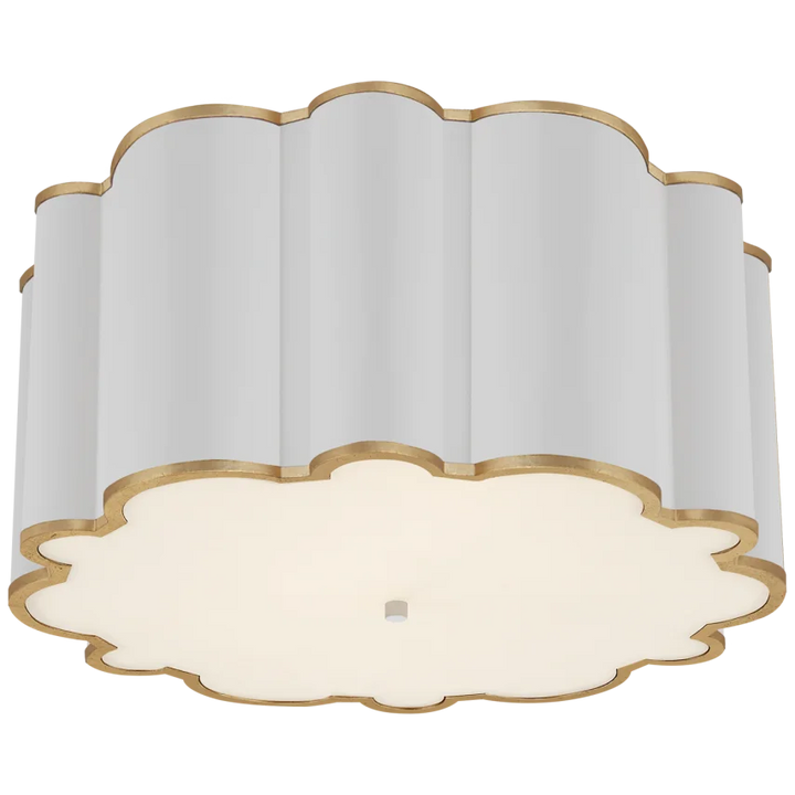 Mala Grande Flush Mount-Visual Comfort-VISUAL-AH 4021WHT/G-FA-Flush MountsWhite with Gild-Frosted Arcylic-6-France and Son