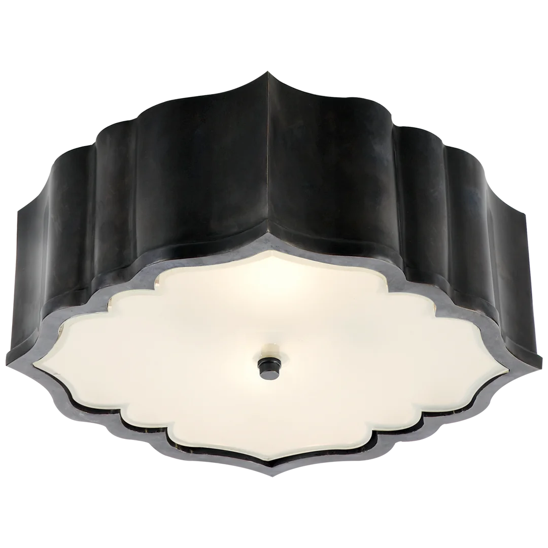 Balti Flush Mount-Visual Comfort-VISUAL-AH 4025GM-FG-Flush MountsGun Metal-Frosted Glass-1-France and Son