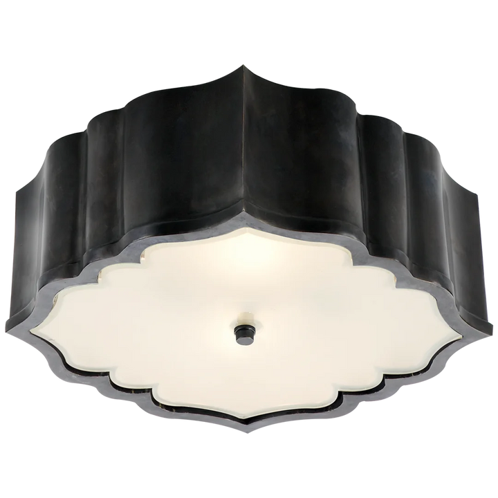 Balti Flush Mount-Visual Comfort-VISUAL-AH 4025GM-FG-Flush MountsGun Metal-Frosted Glass-1-France and Son