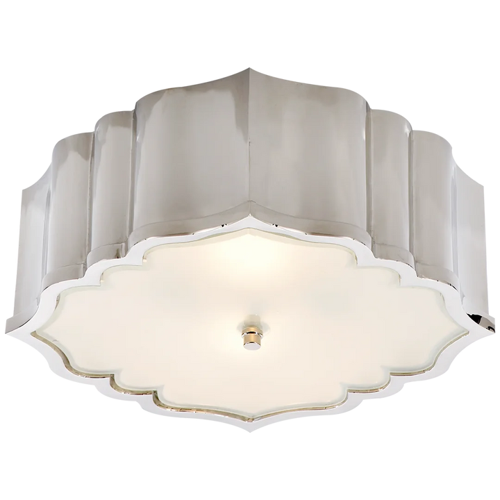 Balti Flush Mount-Visual Comfort-VISUAL-AH 4025PN-FG-Flush MountsPolished Nickel-Frosted Glass-3-France and Son