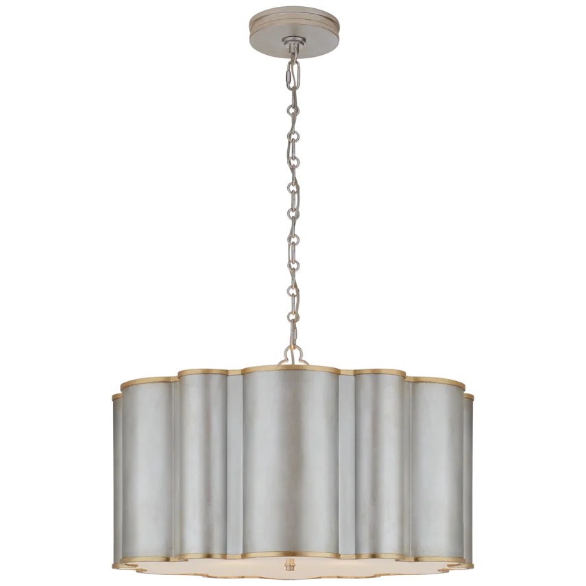 Mala Large Hanging Shade-Visual Comfort-VISUAL-AH 5215BSL/G-FA-ChandeliersBurnished Silver Leaf with Gild-4-France and Son