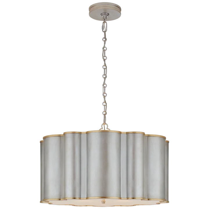 Mala Large Hanging Shade-Visual Comfort-VISUAL-AH 5215BSL/G-FA-ChandeliersBurnished Silver Leaf with Gild-4-France and Son