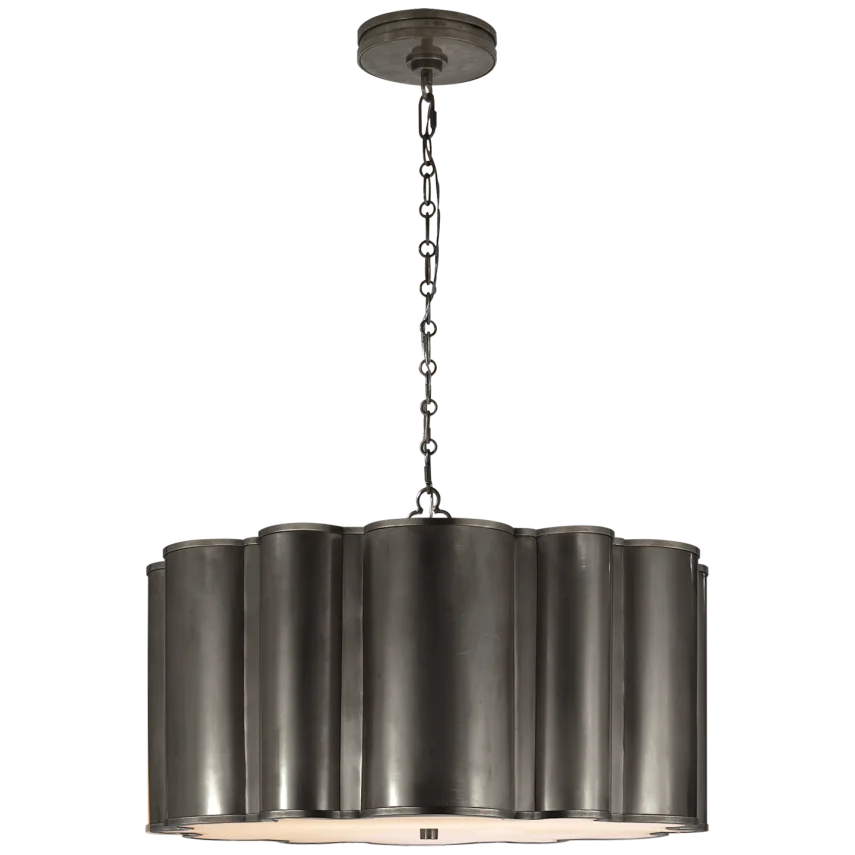 Mala Large Hanging Shade-Visual Comfort-VISUAL-AH 5215BZ-ChandeliersBronze-1-France and Son