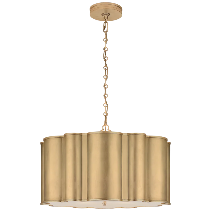 Mala Large Hanging Shade-Visual Comfort-VISUAL-AH 5215G-FA-ChandeliersGild-5-France and Son