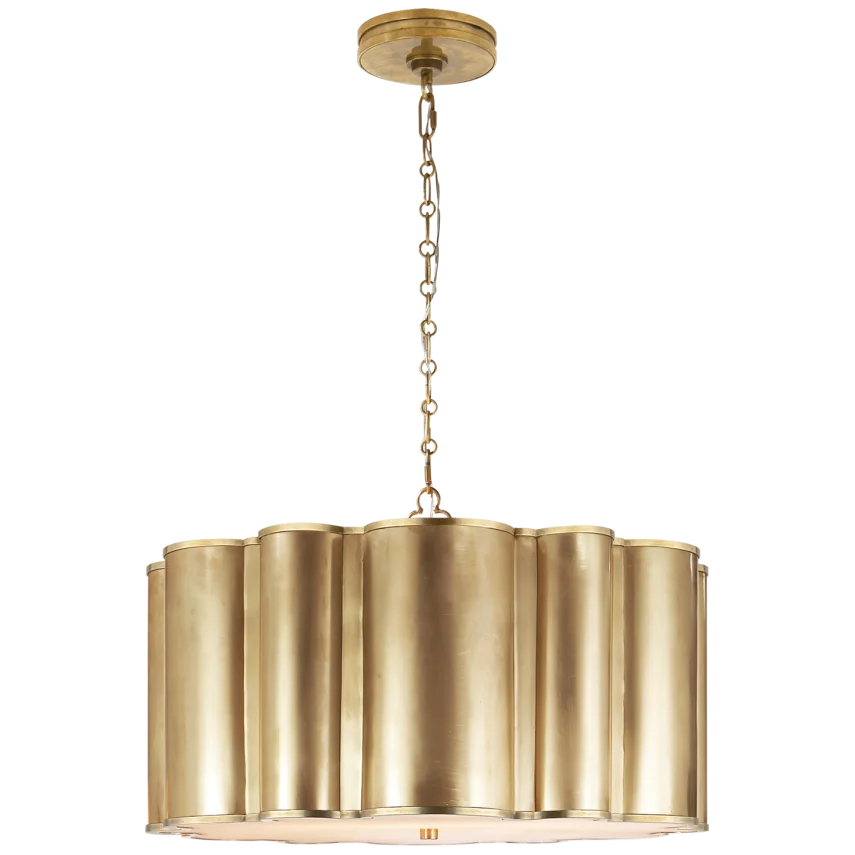 Mala Large Hanging Shade-Visual Comfort-VISUAL-AH 5215NB-ChandeliersNatural Brass-2-France and Son