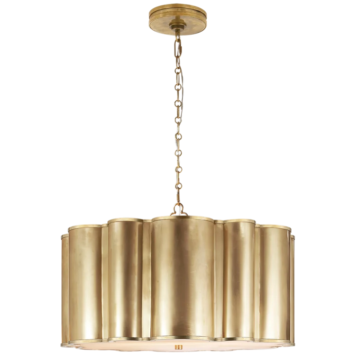 Mala Large Hanging Shade-Visual Comfort-VISUAL-AH 5215NB-ChandeliersNatural Brass-2-France and Son