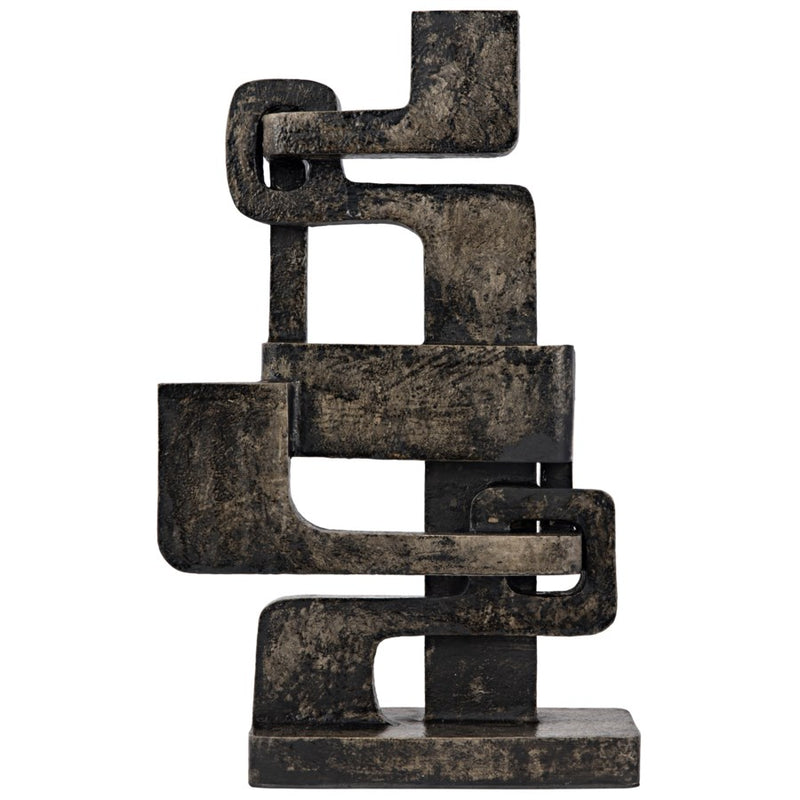 Kubric Sculpture, Aluminum-Noir-NOIR-AL-01-Decor-2-France and Son