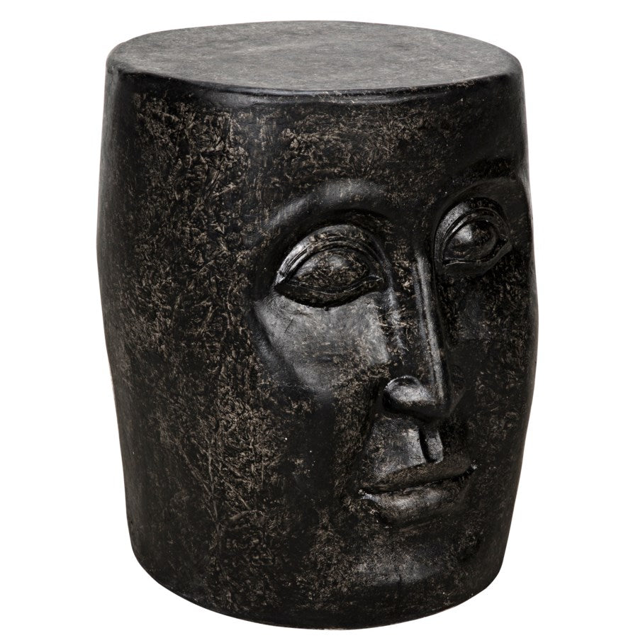 Head Side Table, Black Fiber Cement-Noir-NOIR-AR-202BF-Side Tables-1-France and Son