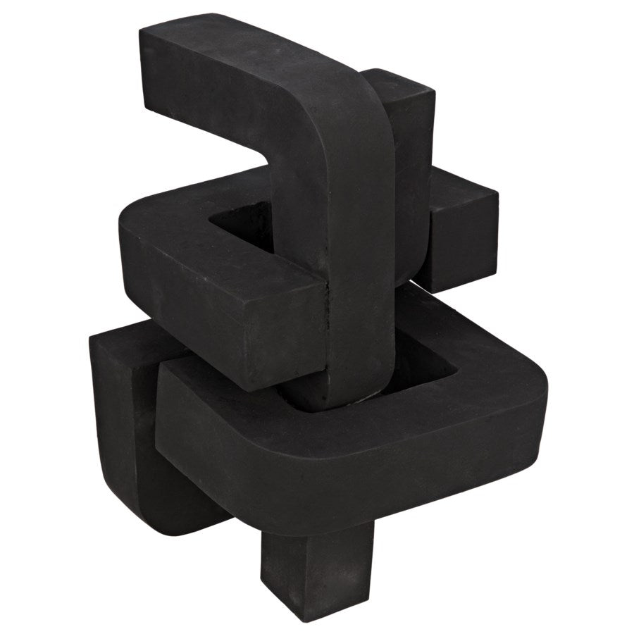 Curz Scupture, Fiber Cement-Noir-NOIR-AR-268-Decorative Objects-2-France and Son