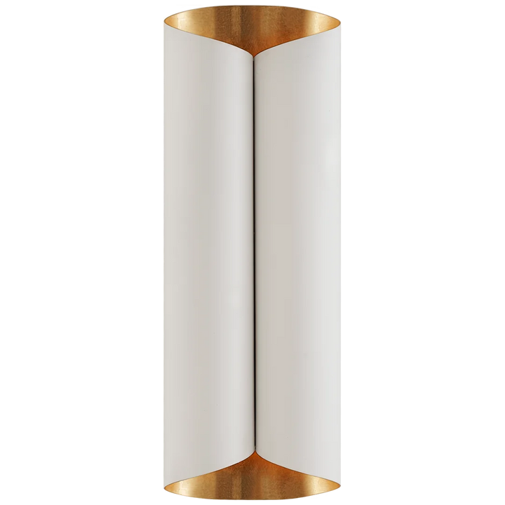 Selfloss Large Sconce-Visual Comfort-VISUAL-ARN 2037PW/G-Wall LightingPlaster White and Gild-3-France and Son