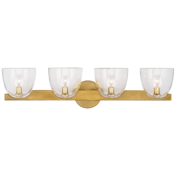 Cira 4 - Light Bath Sconce-Visual Comfort-VISUAL-ARN 2493HAB-CG-1-Wall SconcesBrass-Clear Glass-1-France and Son