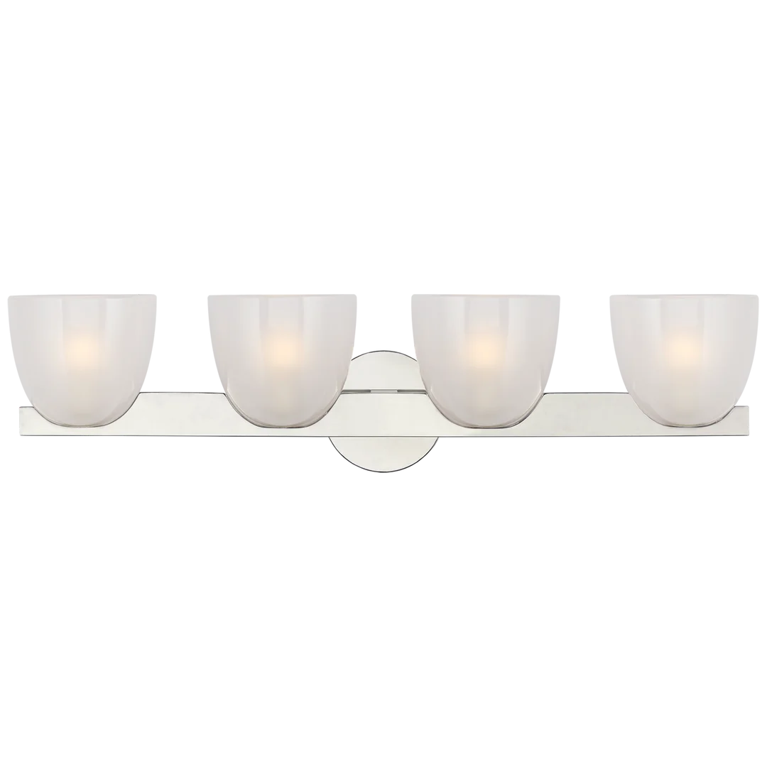 Cira 4 - Light Bath Sconce-Visual Comfort-VISUAL-ARN 2493PN-FG-Wall SconcesNickel-Frosted Glass-5-France and Son