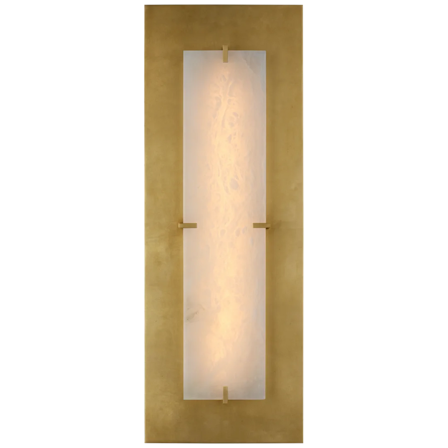Dominic Large Rectangle Sconce-Visual Comfort-VISUAL-ARN 2923G/ALB-Wall Lighting-1-France and Son