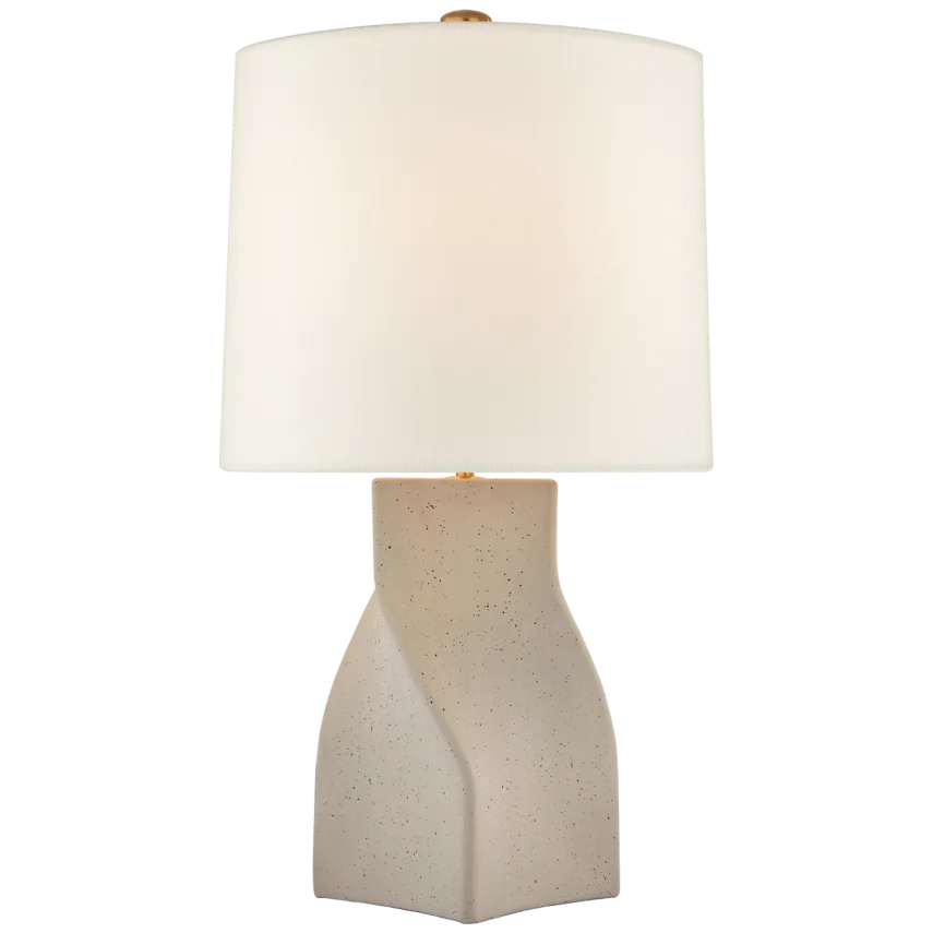 Clarabel Large Table Lamp-Visual Comfort-VISUAL-ARN 3635CNG-L-Table LampsCanyon Gray-Linen Shade-2-France and Son