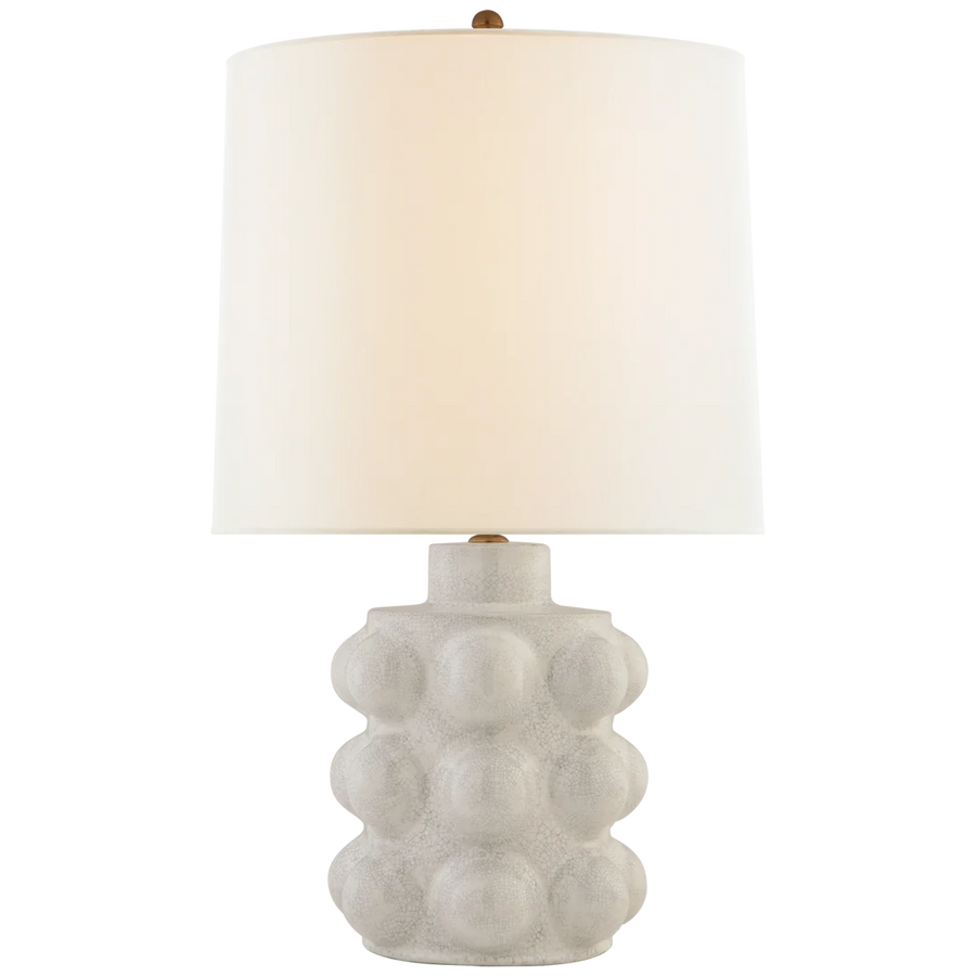 Vedro Medium Table Lamp-Visual Comfort-VISUAL-ARN 3645BC-L-Table LampsBone Craquelure-Linen Shade-1-France and Son
