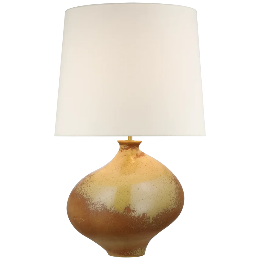 Cellia Right and Left Table Lamp-Visual Comfort-VISUAL-ARN 3650YOX-L-Table LampsRight-Yellow Oxide-3-France and Son