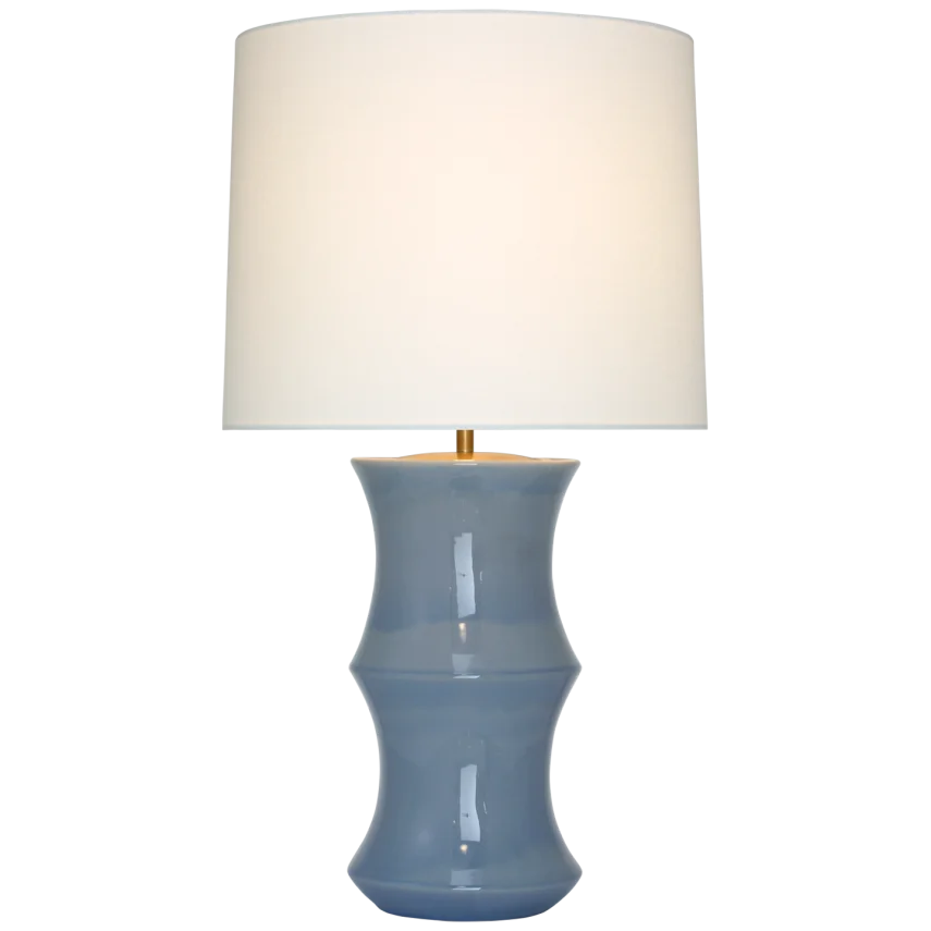 Maria Medium Table Lamp-Visual Comfort-VISUAL-ARN 3661PBC-L-Table LampsPolar Blue Crackle-2-France and Son