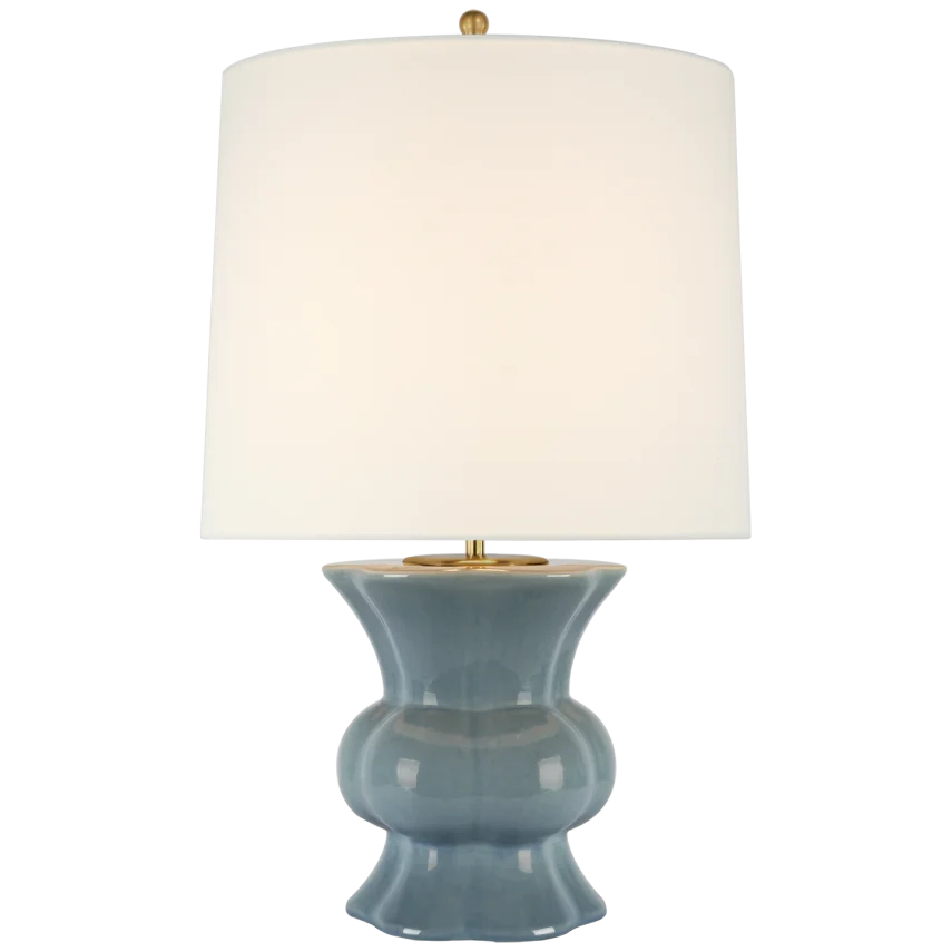 Lavida Medium Table Lamp-Visual Comfort-VISUAL-ARN 3663PBC-L-Table LampsPolar Blue Crackle-2-France and Son