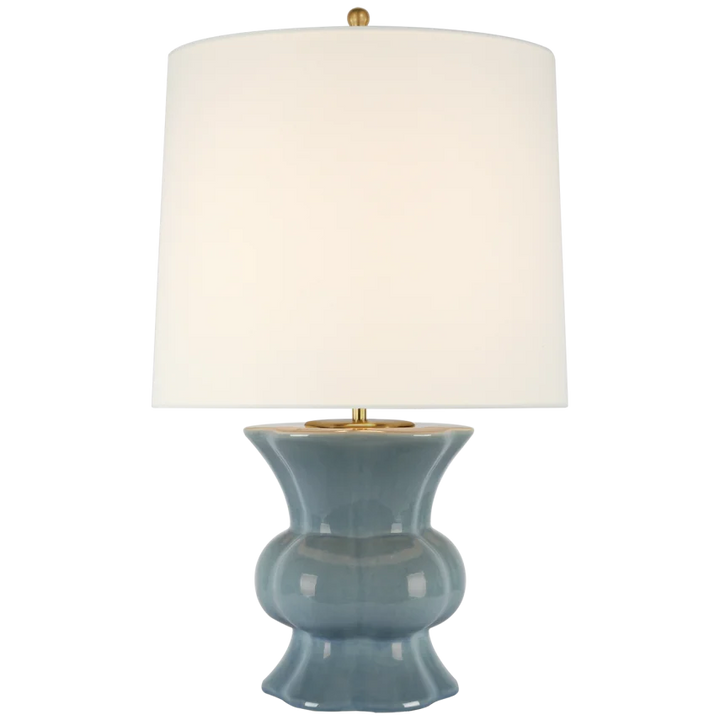 Lavida Medium Table Lamp-Visual Comfort-VISUAL-ARN 3663PBC-L-Table LampsPolar Blue Crackle-2-France and Son