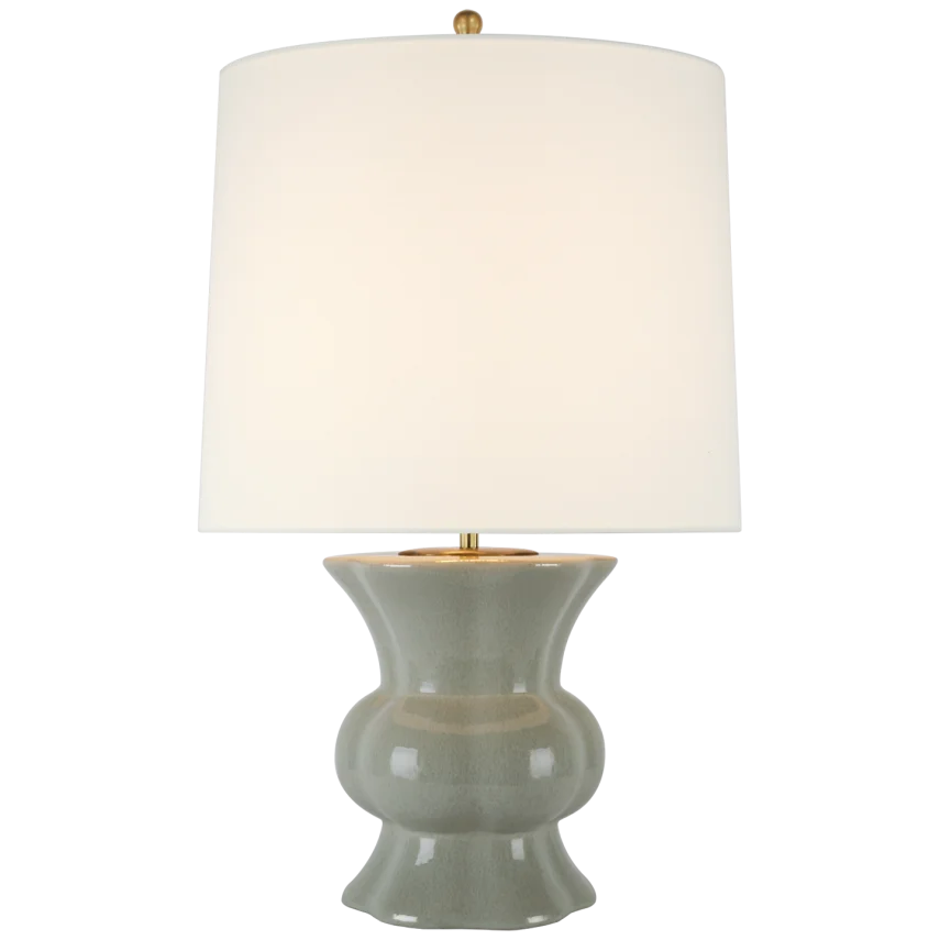 Lavida Medium Table Lamp-Visual Comfort-VISUAL-ARN 3663SHG-L-Table LampsShellish Gray-3-France and Son