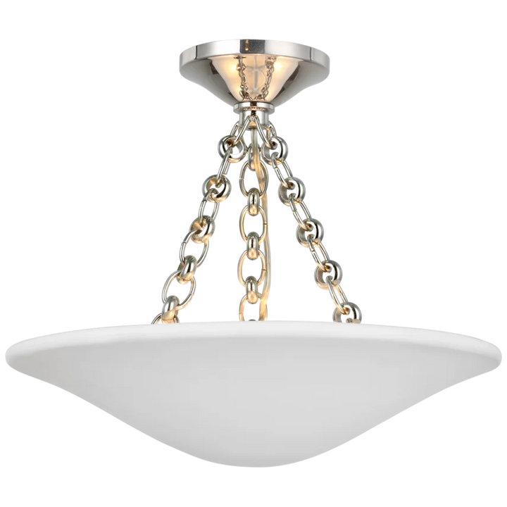 Molly 16" Semi Flush Mount-Visual Comfort-VISUAL-ARN 4425PN-PW-Flush MountsPolished Nickel-3-France and Son