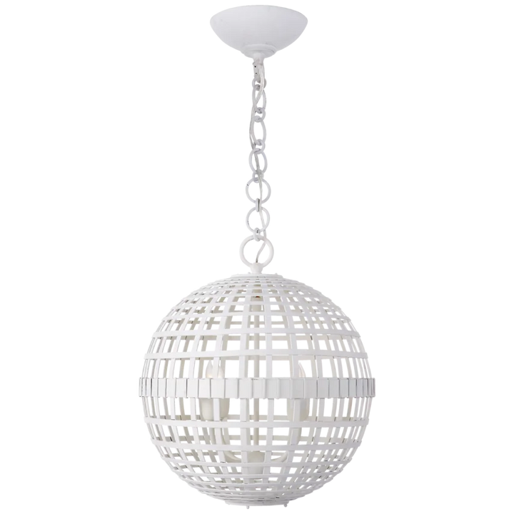 Miley Small Globe Lantern-Visual Comfort-VISUAL-ARN 5003PW-PendantsPlaster White-4-France and Son