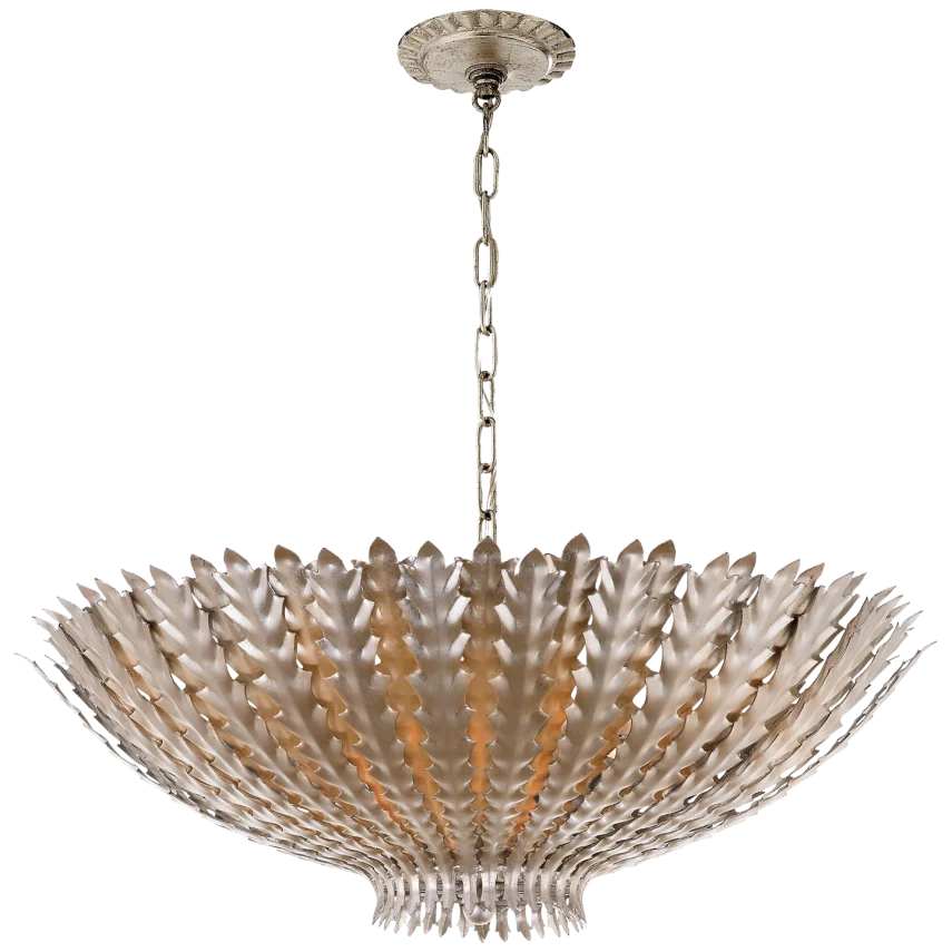 Hamdan Large Chandelier-Visual Comfort-VISUAL-ARN 5011BSL-ChandeliersBurnished Silver Leaf-1-France and Son