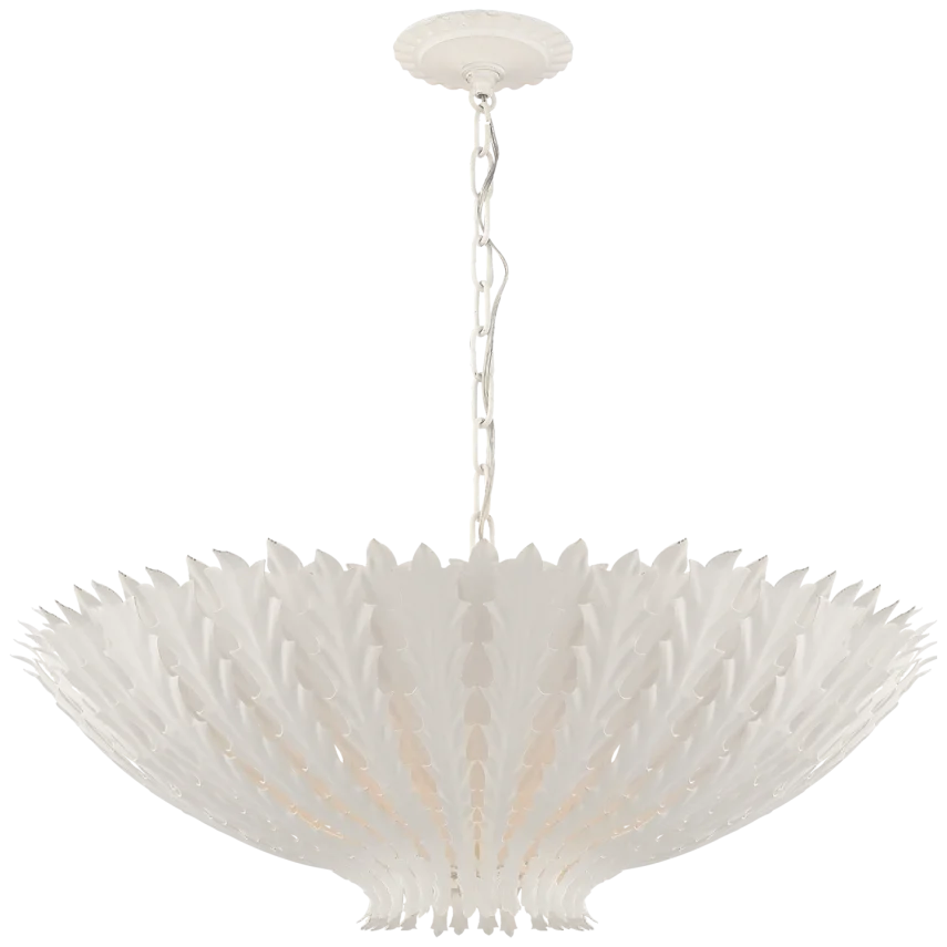 Hamdan Large Chandelier-Visual Comfort-VISUAL-ARN 5011PW-ChandeliersPlaster White-3-France and Son