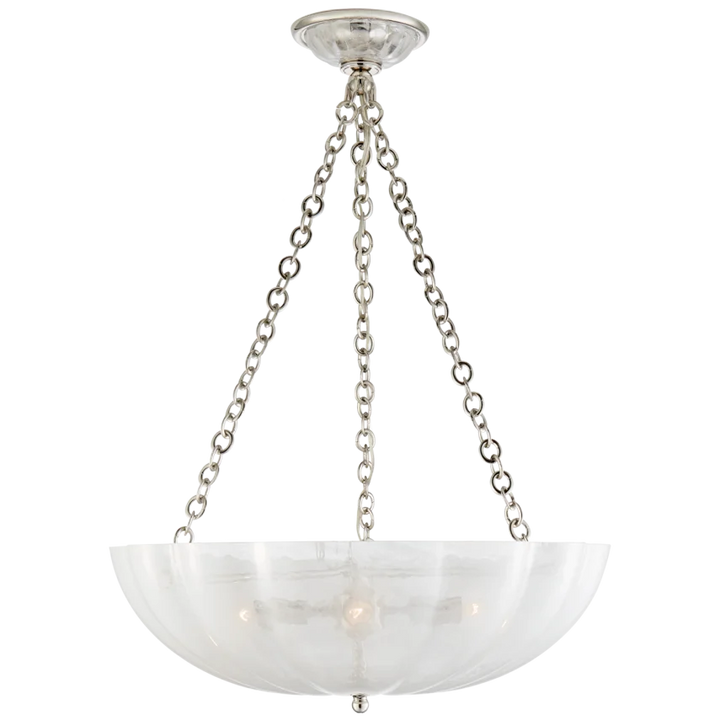 Rosella Large Chandelier-Visual Comfort-VISUAL-ARN 5111PN-WG-ChandeliersPolished Nickel-White Glass-2-France and Son