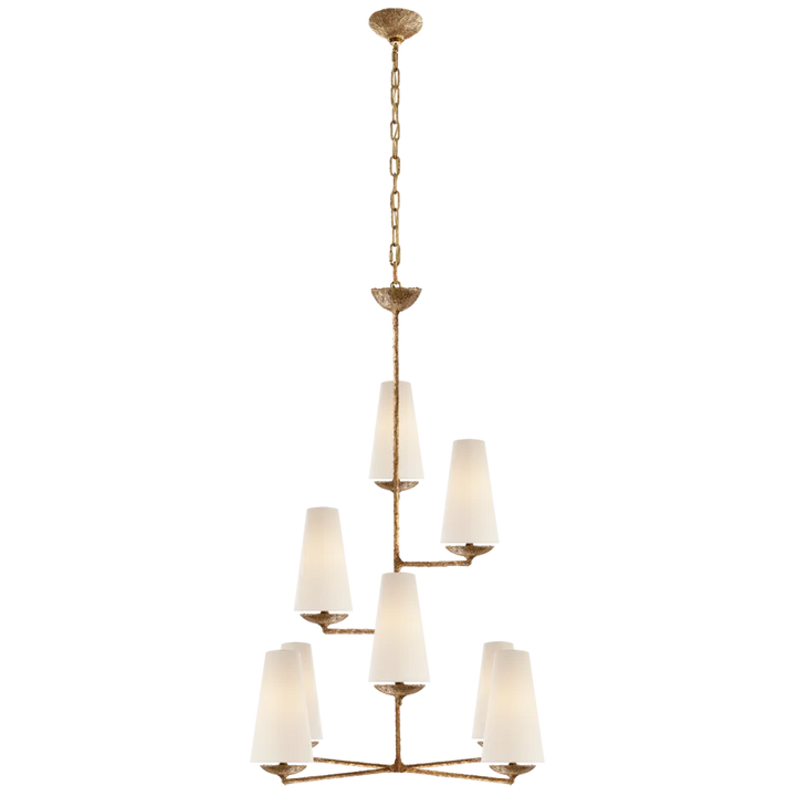 Finnegan Vertical Chandelier-Visual Comfort-VISUAL-ARN 5204GP-L-ChandeliersGilded Plaster-Linen-2-France and Son