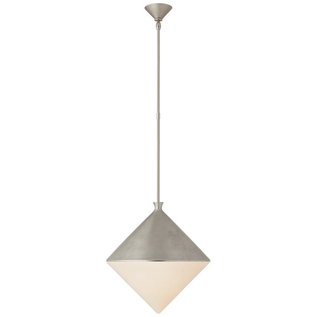 Serbian Large Pendant-Visual Comfort-VISUAL-ARN 5357BSL-WG-PendantsBurnished Silver Leaf-3-France and Son