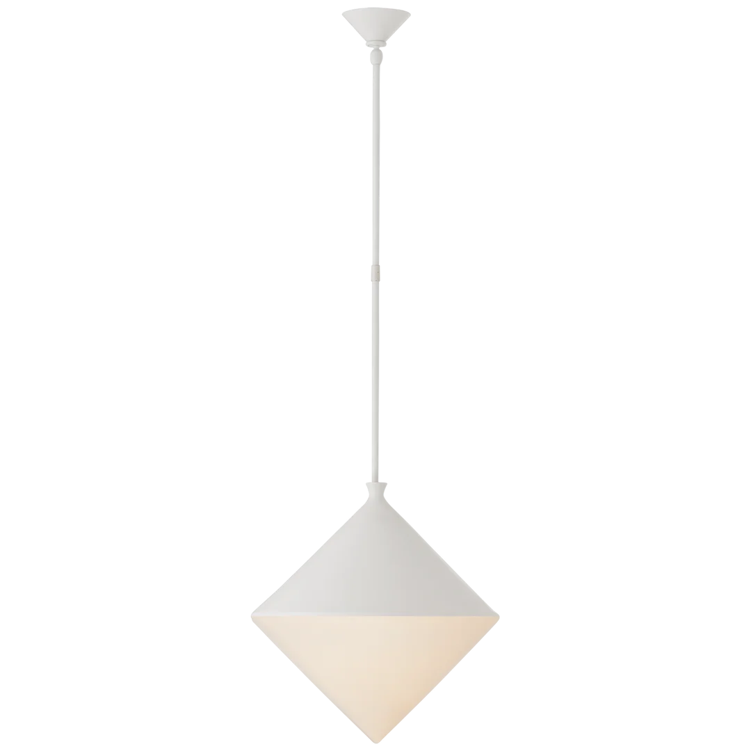 Serbian Large Pendant-Visual Comfort-VISUAL-ARN 5357WHT-WG-PendantsMatte White-5-France and Son