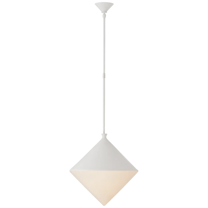 Serbian Large Pendant-Visual Comfort-VISUAL-ARN 5357WHT-WG-PendantsMatte White-5-France and Son