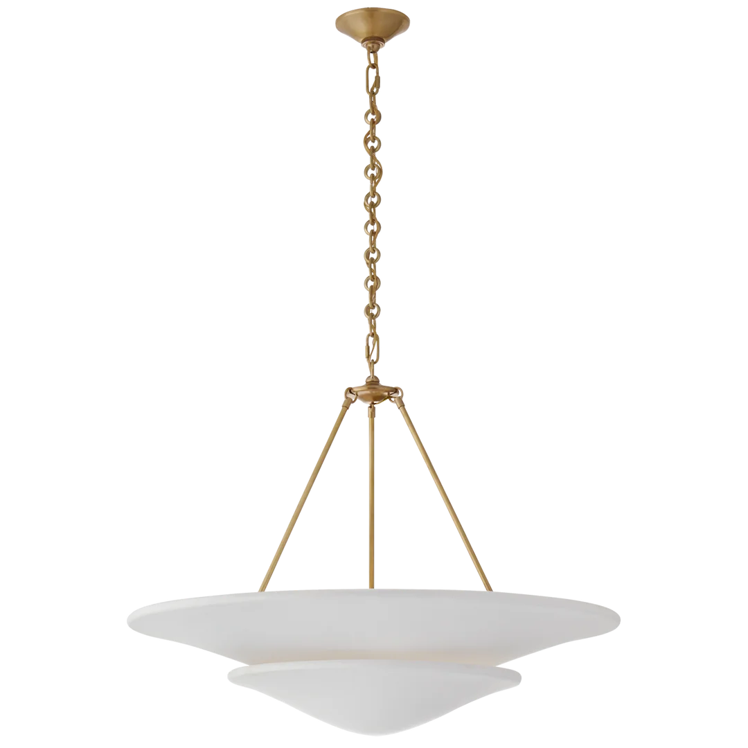 Molly Large Tiered Chandelier-Visual Comfort-VISUAL-ARN 5427HAB-PW-ChandeliersBrass-1-France and Son