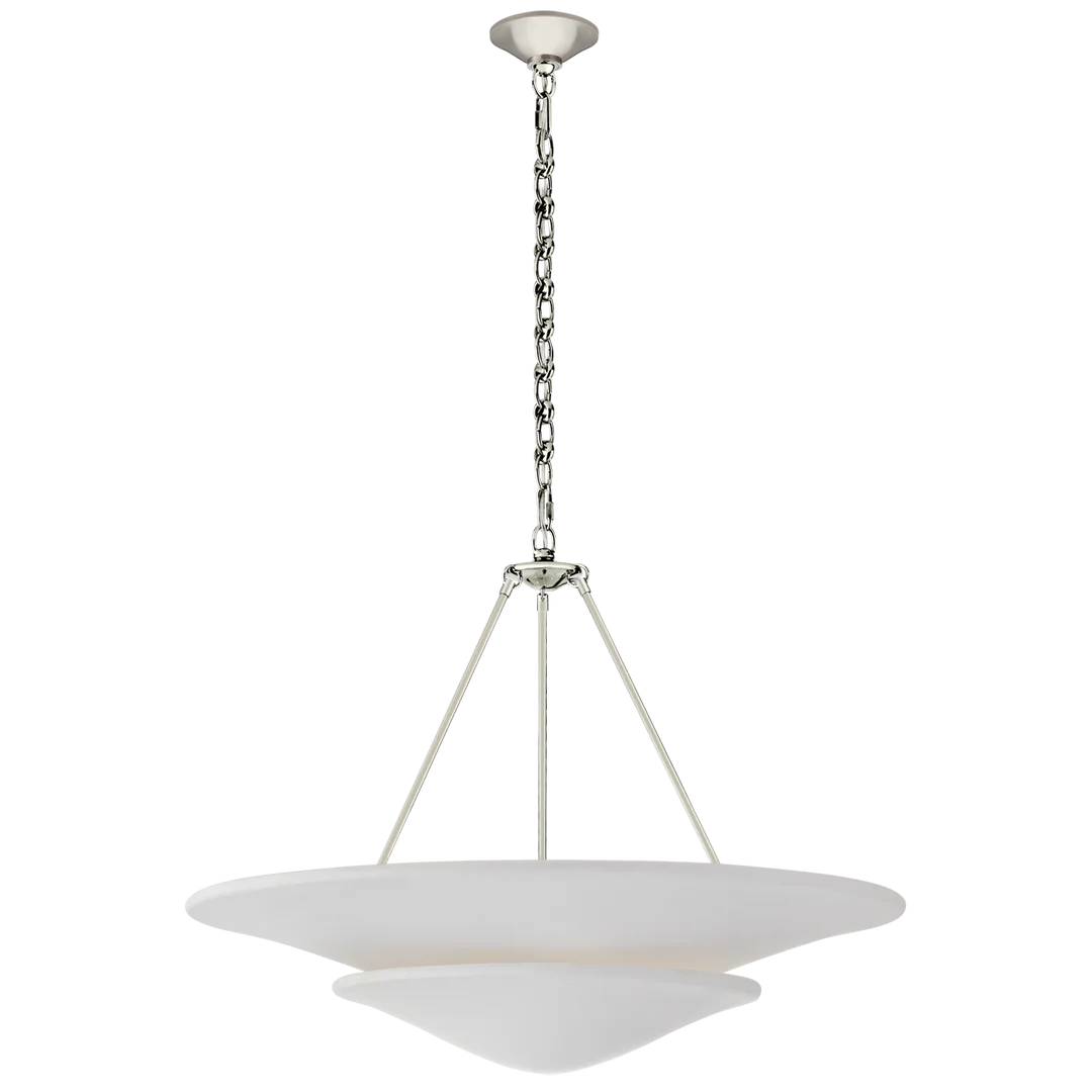 Molly Large Tiered Chandelier-Visual Comfort-VISUAL-ARN 5427PN-PW-ChandeliersNickel-3-France and Son