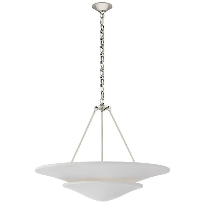 Molly Large Tiered Chandelier-Visual Comfort-VISUAL-ARN 5427PN-PW-ChandeliersNickel-3-France and Son