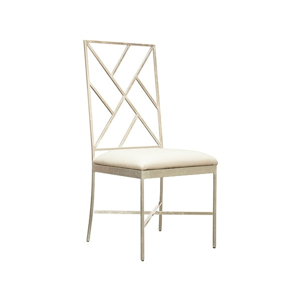 Ashton Fretwork Chair-Worlds Away-WORLD-ASHTON SWHITE-Dining ChairsWhite-Silver Leaf-4-France and Son