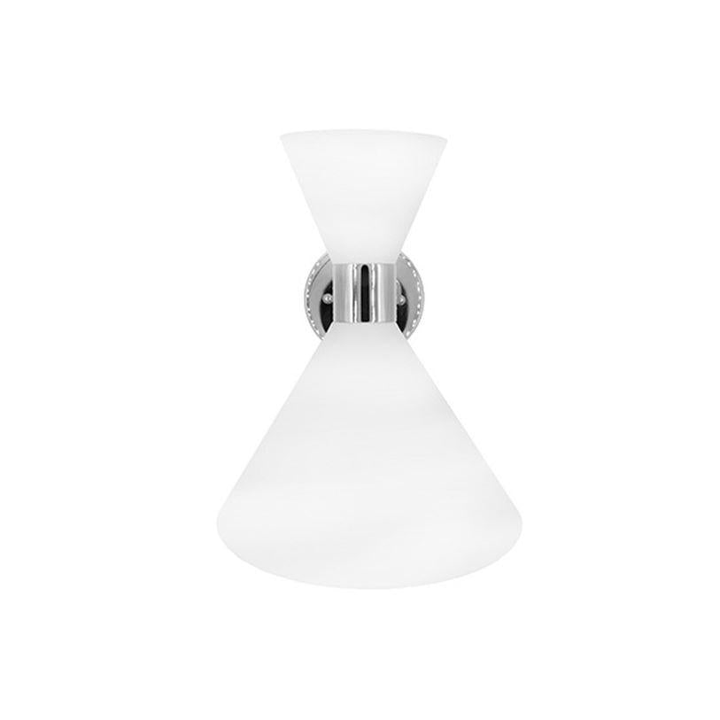 August Wall Sconce-Worlds Away-WORLD-AUGUST NWH-Wall LightingMatte White-Nickel-1-France and Son