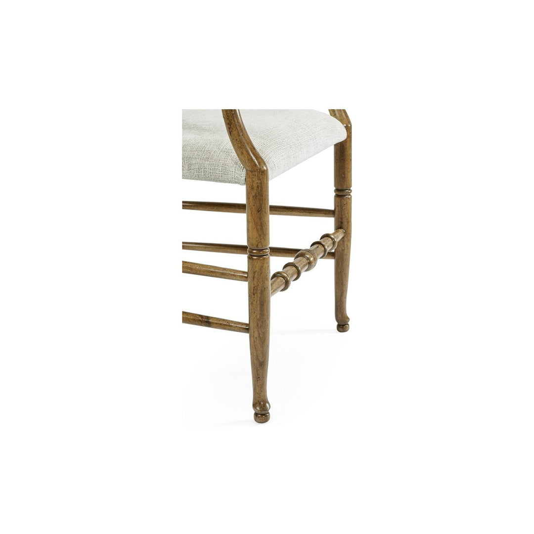 Triangular Ladderback Arm Chair-Jonathan Charles-JCHARLES-492300-AC-DTM-F400-Dining Chairs-5-France and Son