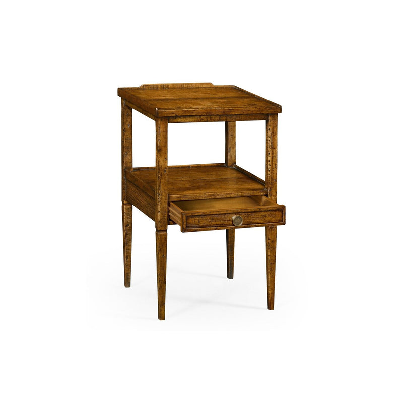 Casual Square Lamp Table-Jonathan Charles-JCHARLES-491023-CFW-Side TablesCountry Walnut-3-France and Son