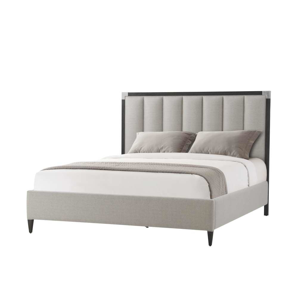 Embassy Bed (California King)-Theodore Alexander-THEO-TAS84002.1BFU-BedsGrey-2-France and Son
