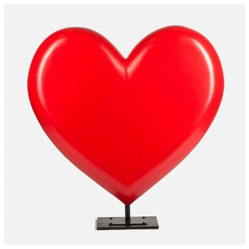 Heart Throb Sculpture-Gold Leaf Design Group-GOLDL-FG7898-R-Decorative ObjectsHeart Throb Fiberglass Sculpture/Red-9-France and Son